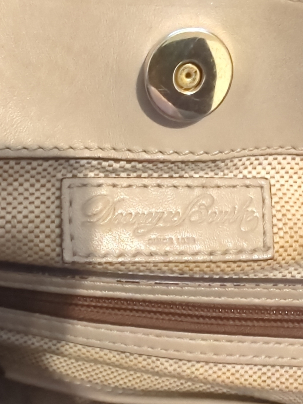 Dooney & Bourke City Barlow Beige Leather Tote Bag 🛍️ 🥰 - Picture 8 of 10